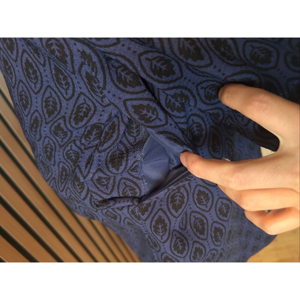 Boden Easy Notch Shift Dress with Pockets Carbon Blue Sz 2R - Picture 7 of 8